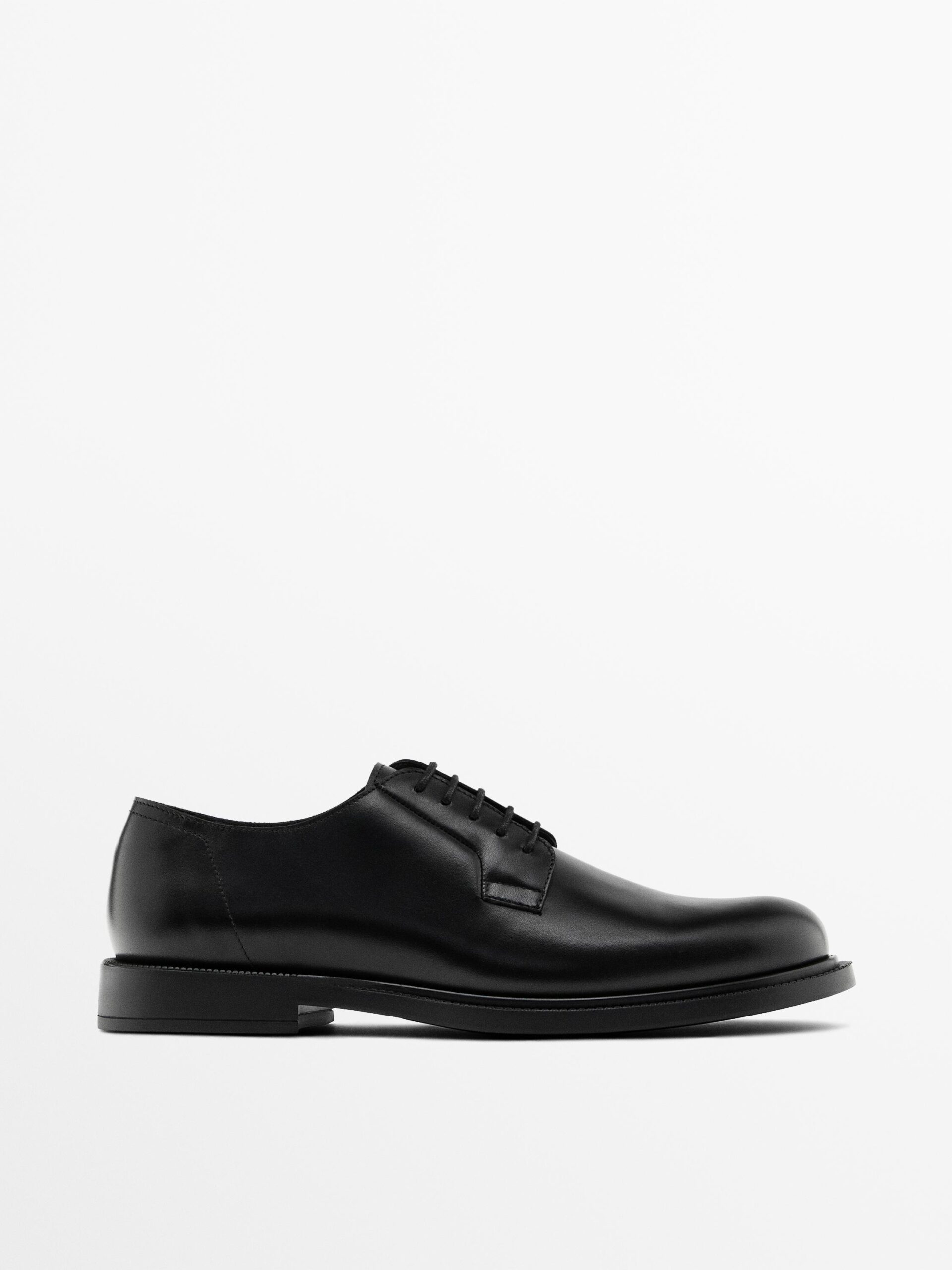 Leather Derby Shoes BLACK