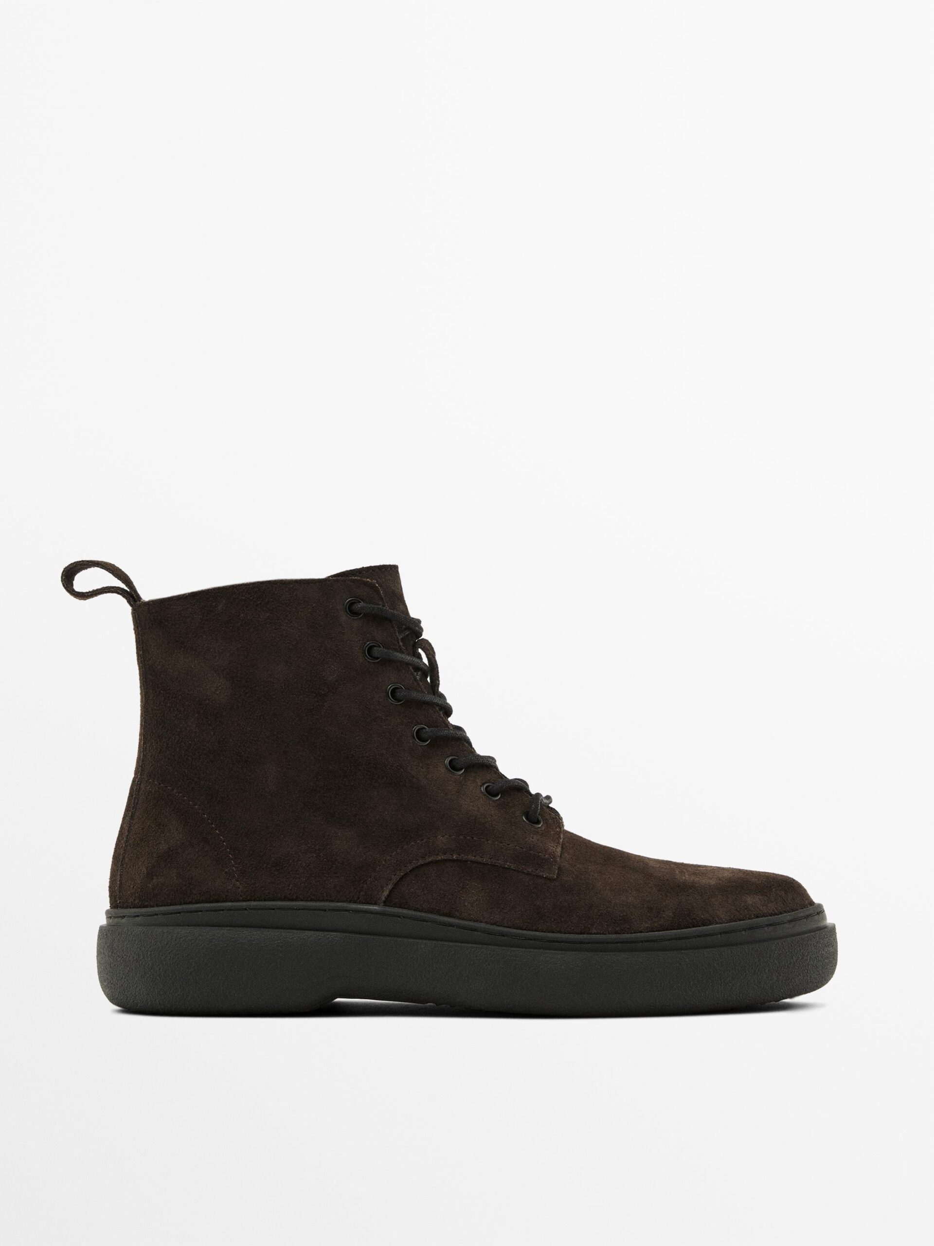 Split Suede Boots CHOCOLATE BROWN