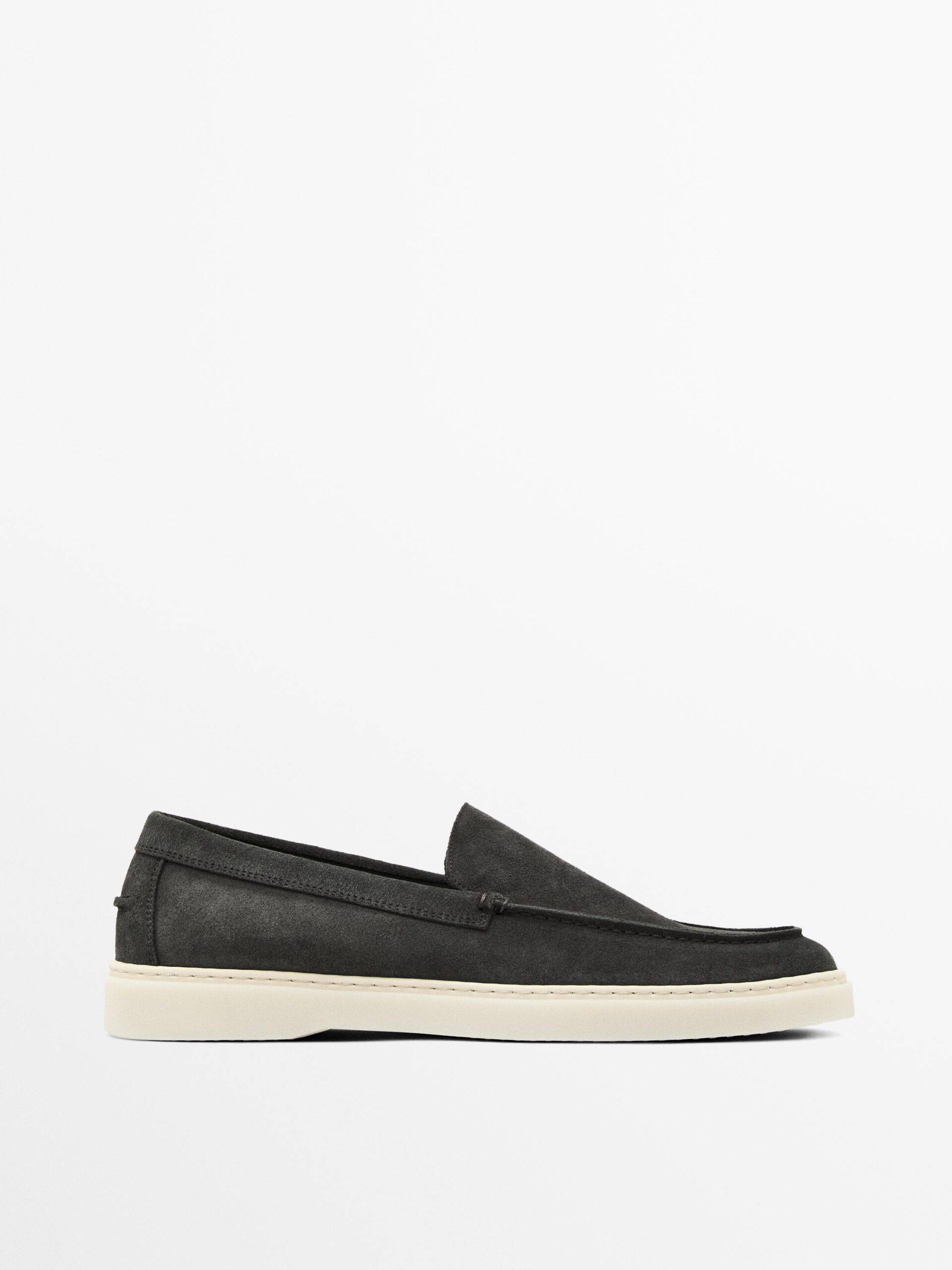 Split Leather Loafer GREY