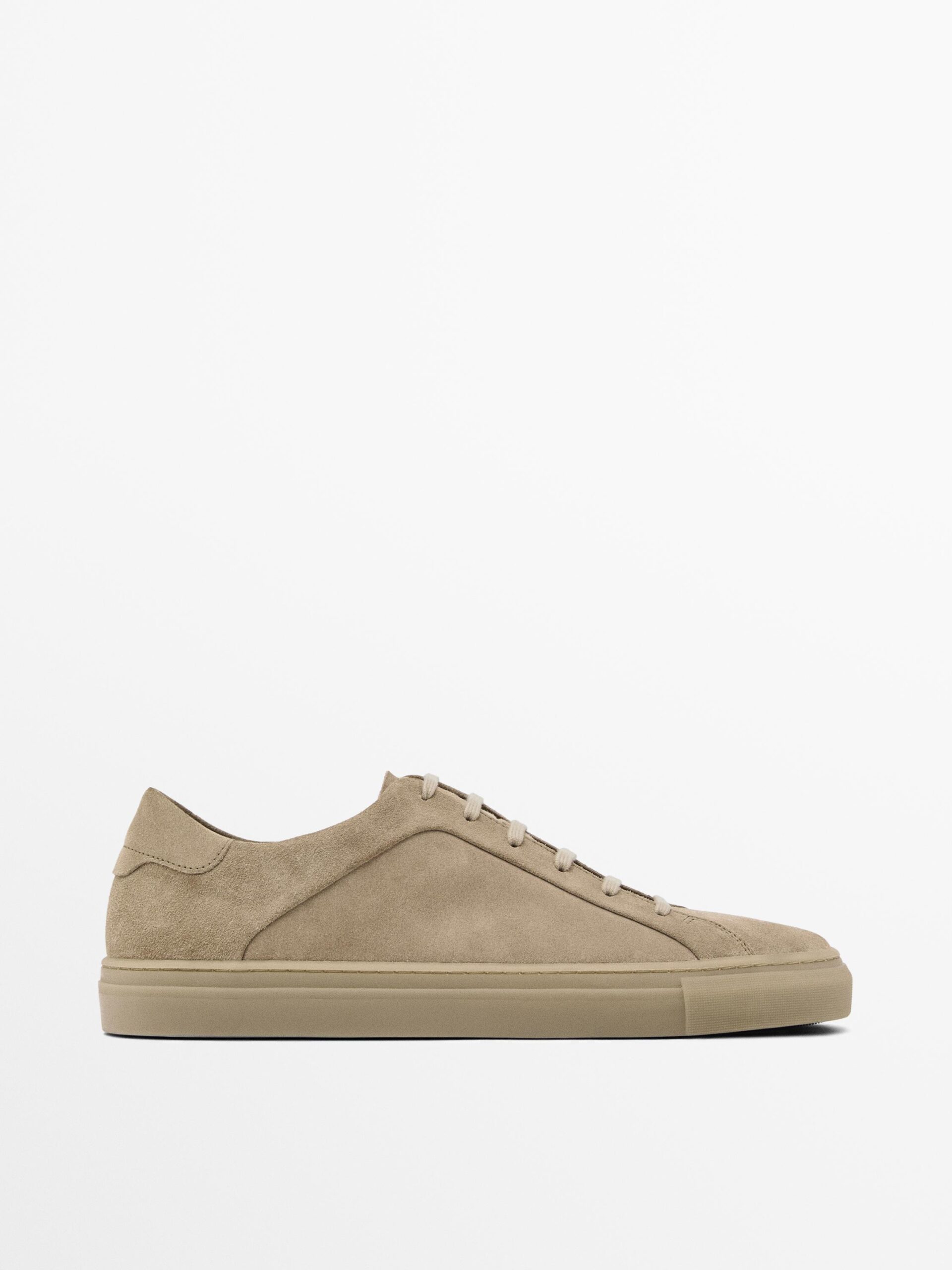 Leather Trainers BEIGE