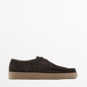 Moc Toe Split Suede Shoes BROWN