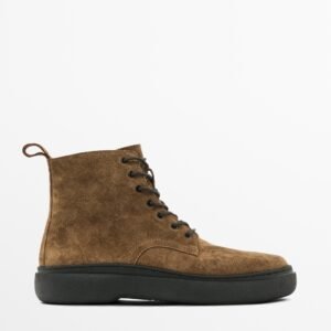 Split Suede Boots BROWN