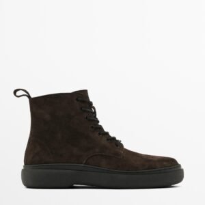 Split Suede Boots CHOCOLATE BROWN