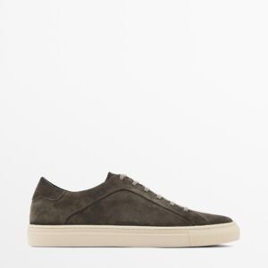 Split Suede Trainers GREY